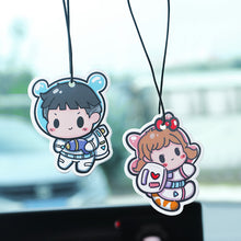Load image into Gallery viewer, Cartoon Car Fragrance Cute Astronaut Car Rearview Mirror Hanging Perfume Piece Creative Car Diffuser Interior Decoration Pendant
