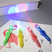 Load image into Gallery viewer, Glow Rotating Spinning Gaming Pen LED Colourful Luminous Flash Ball Point Writing Toy Pens Rolling Finger
