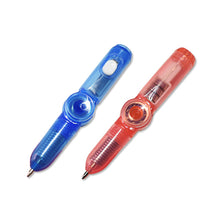 Load image into Gallery viewer, Glow Rotating Spinning Gaming Pen LED Colourful Luminous Flash Ball Point Writing Toy Pens Rolling Finger
