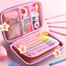 Load image into Gallery viewer, 3D Unicorn EVA Cute Pencil Box School Student Stationery Box Children Pencil Storage Box Three Layer Large Capacity Pencil Case
