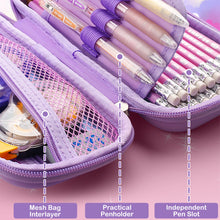 Load image into Gallery viewer, 3D Unicorn EVA Cute Pencil Box School Student Stationery Box Children Pencil Storage Box Three Layer Large Capacity Pencil Case
