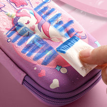Load image into Gallery viewer, 3D Unicorn EVA Cute Pencil Box School Student Stationery Box Children Pencil Storage Box Three Layer Large Capacity Pencil Case
