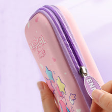 Load image into Gallery viewer, 3D Unicorn EVA Cute Pencil Box School Student Stationery Box Children Pencil Storage Box Three Layer Large Capacity Pencil Case
