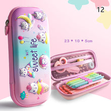 Load image into Gallery viewer, 3D Unicorn EVA Cute Pencil Box School Student Stationery Box Children Pencil Storage Box Three Layer Large Capacity Pencil Case
