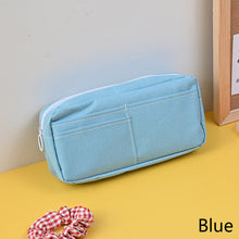 Load image into Gallery viewer, kawaii Large Capacity Pencil Case Canvas Clamshell Pen Bag Candy Organizer Pouch Makeup Bags Stationery Storage Box School Supplies Kids Gift
