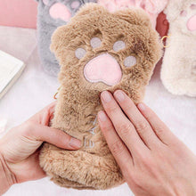 Load image into Gallery viewer, Cut Cat Paw Pencil Bag Soft Plush Cosmetics Pouch Large Capacity Pencil Case Pen Holder School Supplies Stationery Organizer
