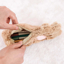 Load image into Gallery viewer, Cut Cat Paw Pencil Bag Soft Plush Cosmetics Pouch Large Capacity Pencil Case Pen Holder School Supplies Stationery Organizer
