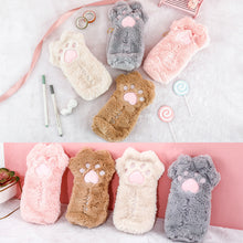 Load image into Gallery viewer, Cut Cat Paw Pencil Bag Soft Plush Cosmetics Pouch Large Capacity Pencil Case Pen Holder School Supplies Stationery Organizer
