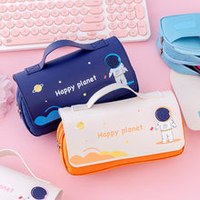 Load image into Gallery viewer, Large Capacity Pencil Case Canvas Pen Bag Classic Double Layer Pen Pocket Multifunctional Stationery Storage Bag Student Travel School Supplies Pouch
