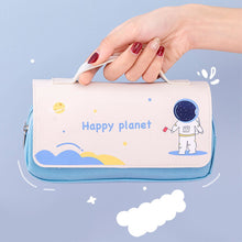 Load image into Gallery viewer, Large Capacity Pencil Case Canvas Pen Bag Classic Double Layer Pen Pocket Multifunctional Stationery Storage Bag Student Travel School Supplies Pouch
