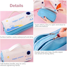 Load image into Gallery viewer, Large Capacity Pencil Case Canvas Pen Bag Classic Double Layer Pen Pocket Multifunctional Stationery Storage Bag Student Travel School Supplies Pouch
