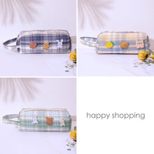 Load image into Gallery viewer, Large Capacity Double Layer Students Sweet JK Plaid Pattern Pencil Case Kawaii Large capacity Pencil Bag School Stationery Supplies
