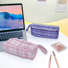 Load image into Gallery viewer, Large Capacity Double Layer Students Sweet JK Plaid Pattern Pencil Case Kawaii Large capacity Pencil Bag School Stationery Supplies
