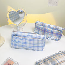 Load image into Gallery viewer, Large Capacity Double Layer Students Sweet JK Plaid Pattern Pencil Case Kawaii Large capacity Pencil Bag School Stationery Supplies
