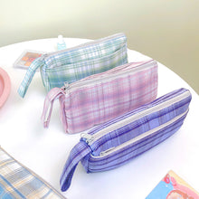 Load image into Gallery viewer, Large Capacity Double Layer Students Sweet JK Plaid Pattern Pencil Case Kawaii Large capacity Pencil Bag School Stationery Supplies
