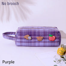 Load image into Gallery viewer, Large Capacity Double Layer Students Sweet JK Plaid Pattern Pencil Case Kawaii Large capacity Pencil Bag School Stationery Supplies
