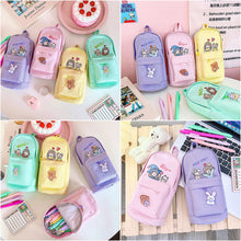 Load image into Gallery viewer, Large Capacity Schoolbag Pencil Case Pencil Bag Multi-function Canvas Pen Bag Cute Super Cute Pencil Box Pen Pencil
