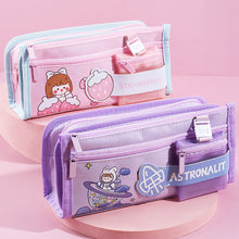 Load image into Gallery viewer, Large Capacity Ins Canvas Pencil Case Korean Cute Japanese Girl Small Fresh Primary School Student Junior Storage Bag
