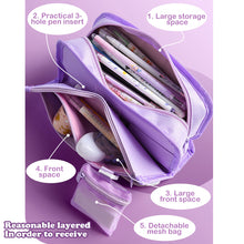 Load image into Gallery viewer, Large Capacity Ins Canvas Pencil Case Korean Cute Japanese Girl Small Fresh Primary School Student Junior Storage Bag

