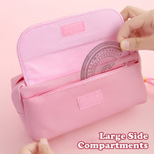 Load image into Gallery viewer, Cute Pencil Case Quicksand Cat Pencil Bag Three Layers Big Pen Case Girls Kawaii Stationery Bag Cartoon Animals Pen Bag Student
