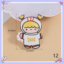 Load image into Gallery viewer, Cartoon Acrylic Astronaut Brooch Girl Accessories Clothes Bag Pendant Badge Pin Clothes Bags Decoration Accessory Gift
