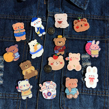 Load image into Gallery viewer, Cartoon Acrylic Bear Brooch Girl Accessories Clothes Bag Pendant Badge Pin Clothes Bags Decoration Accessory Gift
