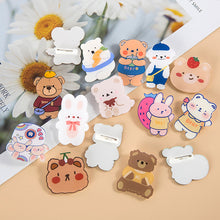 Load image into Gallery viewer, Cartoon Acrylic Bear Brooch Girl Accessories Clothes Bag Pendant Badge Pin Clothes Bags Decoration Accessory Gift
