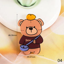 Load image into Gallery viewer, Cartoon Acrylic Bear Brooch Girl Accessories Clothes Bag Pendant Badge Pin Clothes Bags Decoration Accessory Gift
