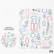 Load image into Gallery viewer, Retro Pattern Washi Tape Masking Tapes DIY Handmade Decorative Stickers For Journal Scrapbooking Office Supplies

