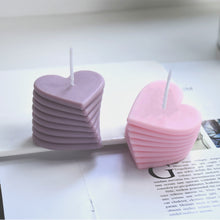 Load image into Gallery viewer, Rotating Stacking Heart Candle Molds Candle Silicone Mold 3D Handmade Craft Aromatherapy Candle Soy Wax Mould Making Supplies

