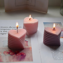 Load image into Gallery viewer, Rotating Stacking Heart Candle Molds Candle Silicone Mold 3D Handmade Craft Aromatherapy Candle Soy Wax Mould Making Supplies
