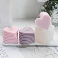 Load image into Gallery viewer, Rotating Stacking Heart Candle Molds Candle Silicone Mold 3D Handmade Craft Aromatherapy Candle Soy Wax Mould Making Supplies

