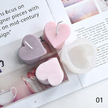 Load image into Gallery viewer, Rotating Stacking Heart Candle Molds Candle Silicone Mold 3D Handmade Craft Aromatherapy Candle Soy Wax Mould Making Supplies
