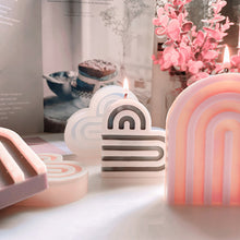Load image into Gallery viewer, Arch Rainbow Heart Candle Molds Candle Silicone Mold 3D Handmade Craft Aromatherapy Candle Soy Wax Mould Making Supplies
