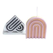 Load image into Gallery viewer, Arch Rainbow Heart Candle Molds Candle Silicone Mold 3D Handmade Craft Aromatherapy Candle Soy Wax Mould Making Supplies
