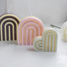 Load image into Gallery viewer, Arch Rainbow Heart Candle Molds Candle Silicone Mold 3D Handmade Craft Aromatherapy Candle Soy Wax Mould Making Supplies
