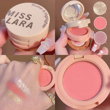 Load image into Gallery viewer, 3 Colors Highlight Rouge Blusher Makeup Palette Blush Contour Palette Pearlescent Face Glitter Pigment Face Powder Cosmetics
