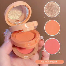 Load image into Gallery viewer, 3 Colors Highlight Rouge Blusher Makeup Palette Blush Contour Palette Pearlescent Face Glitter Pigment Face Powder Cosmetics
