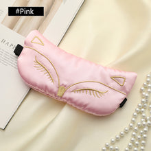 Load image into Gallery viewer, Simulation Silk Sleeping Mask Eye Bandage Night Mask Imitation Silk Eyes Cover Smooth for Women Men Fox Travel Relax Eyemask
