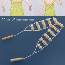Load image into Gallery viewer, Multi-roller Pull-back Massager Wooden Relaxing Muscle Massager Portable Relieve Muscle Pain Neck Leg Back Pain Relief Tools
