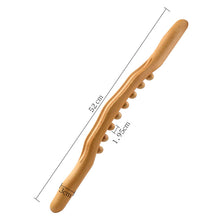 Load image into Gallery viewer, Massager for Body Natural Carbonized Wood Scraping Massage Stick Back Massager SPA Therapy Tool Point Beech Scraping Stick
