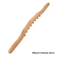 Load image into Gallery viewer, Massager for Body Natural Carbonized Wood Scraping Massage Stick Back Massager SPA Therapy Tool Point Beech Scraping Stick
