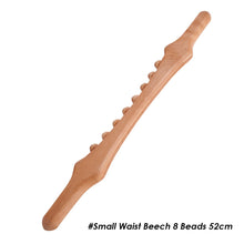 Load image into Gallery viewer, Massager for Body Natural Carbonized Wood Scraping Massage Stick Back Massager SPA Therapy Tool Point Beech Scraping Stick
