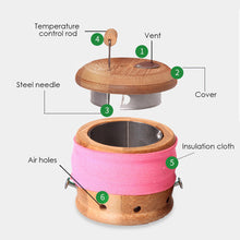 Load image into Gallery viewer, Moxibustion Box Adjustable Temperature Moxa Heat Tank with Wearable Rope Moxa Box Pain Relief Moxa Cone Burner Warm Massager
