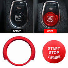 Load image into Gallery viewer, 2Pcs Car Engine Ignition Start Stop Ring Case Sticker Styling For BMW 1 Series 2 Series Station Wagon 3 Series 4 Series X1 X2 Button Decoration Switch Accessories Covers
