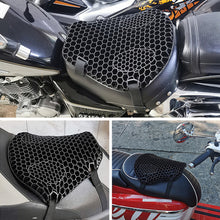 Load image into Gallery viewer, 2Pcs/Set Motorcycle Seat Cushion Air Mesh Fabric Comfort Honeycomb Autobike Shock Absorbing Decompression Cover Pressure Relief Cushion

