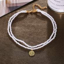 Load image into Gallery viewer, Vintage Pearl Necklace Creative Simple Small Fresh Pearl Clavicle Chain Necklace Jewelry Accessories
