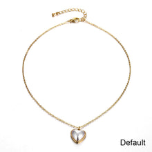 Load image into Gallery viewer, Simple White Mother-of-pearl Heart-Shaped Pendant Necklace Metal Chain Clavicle Chain Fashion Necklace Jewelry Accessories
