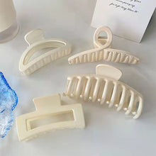 Load image into Gallery viewer, White Simple Acrylic Hair Clip Temperament Shark Clip Headgear Hairpin Fashion All-match Hair Accessories
