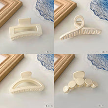Load image into Gallery viewer, White Simple Acrylic Hair Clip Temperament Shark Clip Headgear Hairpin Fashion All-match Hair Accessories
